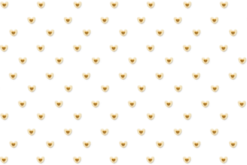 ハートマークが入った小さなハートの形をした板が並ぶパターン素材