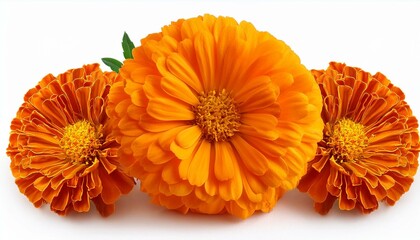 orange marigold flowers isolated on white background flower isolated photo summer spring flowers