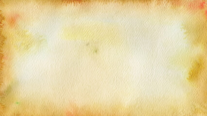 Watercolor background creating abstract yellow texture
