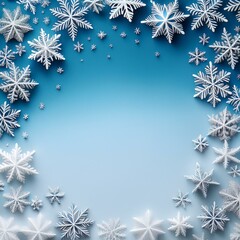 snowflake background with room for copy space