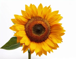 Obraz premium sunflower flowers isolated on white background yellow flower isolated photo summer flowers