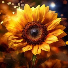 Fototapeta premium sunflower photo overlays flower summer autumn element s digital backdrop