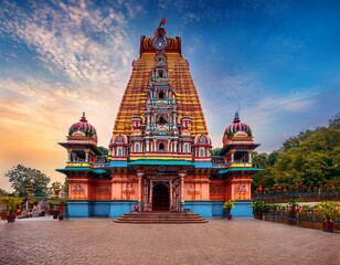 the colourful 14th century dewri mandir temple dedicated to durga the hindu mother goddess ranchi jharkhand india asia