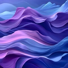 Obraz premium Abstract waves of blue and purple create a dreamy and ethereal landscape.