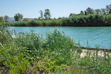 The mouth of the river Acheron at Ammoudia village, Epirus, Greece