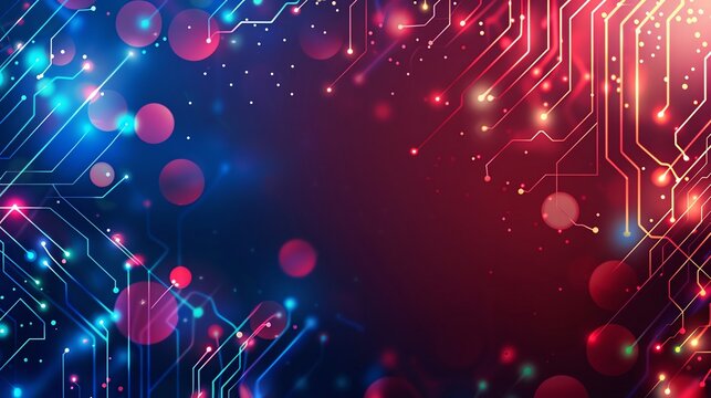 Abstract technology backgrounds Techinspired abstract background with festive circuit patterns and a blank text area, ideal for tech company holiday greetings