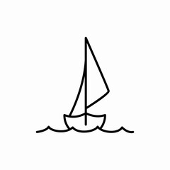 sailing yacht icon sign vector