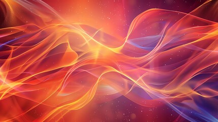 Fototapeta premium Digital abstract waves Abstract digital wave patterns in festive colors with a blank space for text, ideal for modern and innovative holiday presentations
