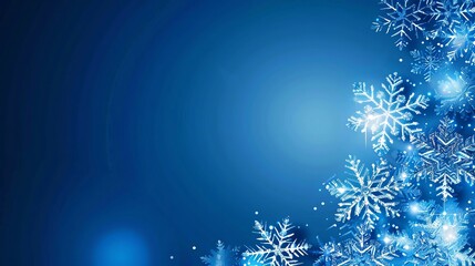 Corporate blue gradients Professional blue gradient background with snowflake accents and a light center for text