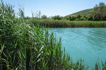 The mouth of the river Acheron at Ammoudia village, Epirus, Greece