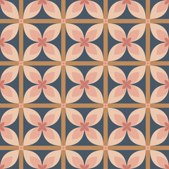 Abstrakcyjny geometryczny wzór. Bezszwowe wektorowe tło. Kolorowa tekstura.  © Monika