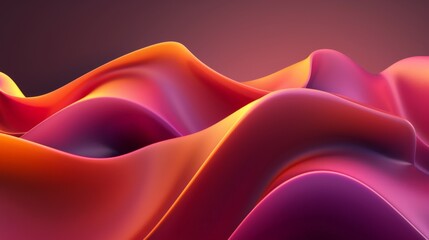 Colorful abstract background forming flowing orange and pink waves