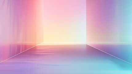 Abstract empty interior with gradient colored walls, ideal for backgrounds and wallpapers