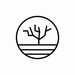 autumn tree icon sign vector