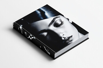 a provocative poster mock-up with powerful imagery and a clean layout