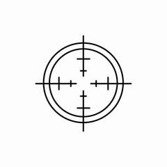 crosshair scope icon sign vector