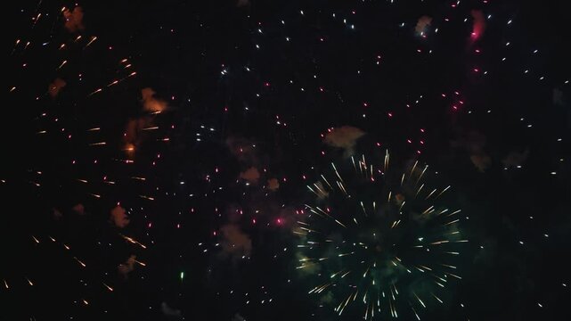 fireworks in the night sky