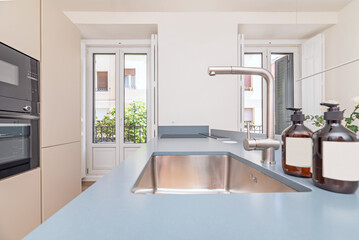 Neutral tones such as white, gray or light wood are often popular for their versatility and ability to match different decorative styles