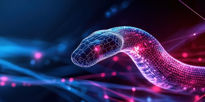 Abstract Background of Digital Technology Featuring Python Visuals