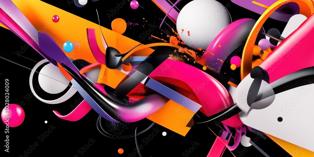 Poster abstract_digital_artwork_with_geometric_shapes_and_vibra_d34a5571-65fc-45ab-aefe-2b11f1f65941.jpeg