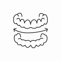 denture dental care icon sign vector