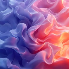 Obraz premium Abstract swirling gradient pattern in shades of purple, pink, and orange. This design could be used as wallpaper or a digital print.