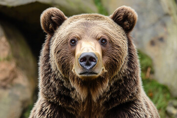 Fototapeta premium morskie oko, brown bear, sunny weather 