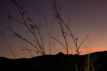 sunset in the mountains