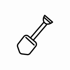 gardening shovel icon sign vector