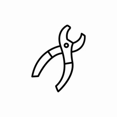 Fototapeta premium side cutter icon sign vector