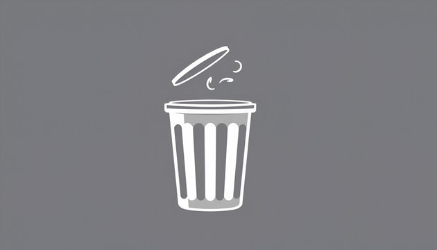 recommend clip art: Trash bin icon. trash can open icon, Vector illustration