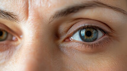 Fototapeta premium Close-Up of Dark Circles Under Eyes