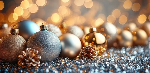 Fototapeta premium Christmas background. Space for text. Copy space. Greeting card.