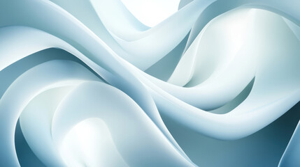 Fototapeta premium Abstract waves of soft blue and white create a serene and fluid visual experience, AI
