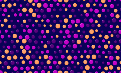 Vector dotted pattern with colorful geometric circles. Perfect for textile, seamless wallpapers, and trendy abstract backgrounds for modern design.