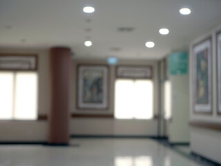 Blurry background room building. Blur background of modern office interior design .