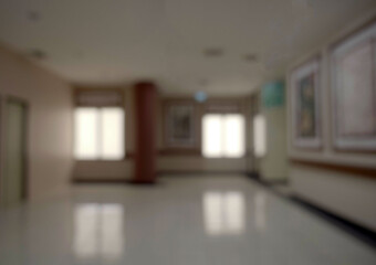 Blurry background room building. Blur background of modern office interior design .