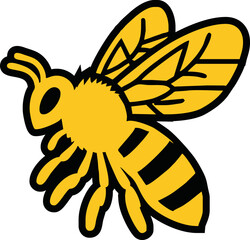 Creative Geometric Bee Logo Symbol Vector Design Illustration