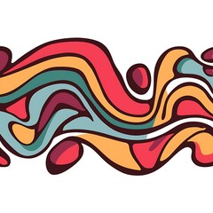 Vector Abstract color waves design element. Set banner