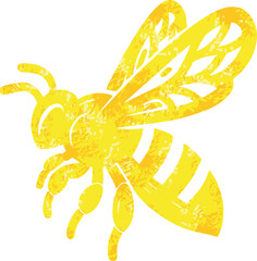 retro bee carton vector ilustration