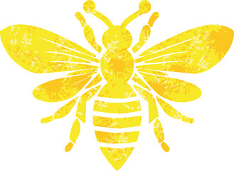 retro bee carton vector ilustration