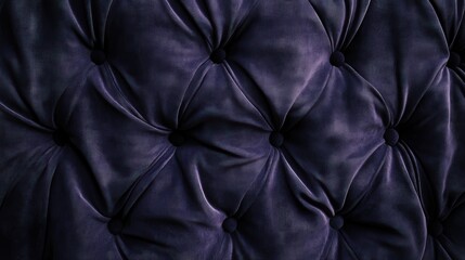 Elegant deep purple velvet upholstery with button details.