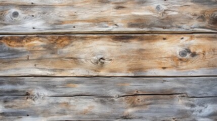 Fototapeta premium Aged wooden planks showcasing natural textures and weathering.