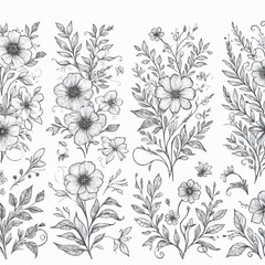 Floral Line Art Patterns