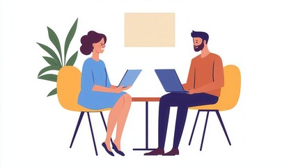 HR conducting a career coaching session with an employee, offering guidance on advancement   career coaching, employee growth, HR mentoring