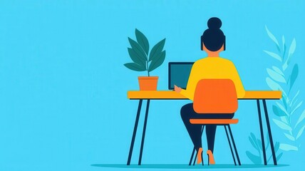 Fototapeta premium HR conducting a virtual interview with a candidate via video call, discussing job qualifications virtual interview, remote hiring, HR technology