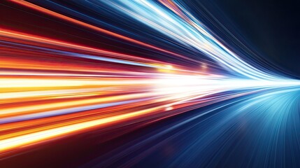 Abstract colorful background with dynamic curved lines and speed effects, featuring bright red, blue, and purple tones, creating a futuristic and high-tech design filled with energy and innovation.

