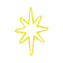 水彩風の八角の星キラキラアイコン3