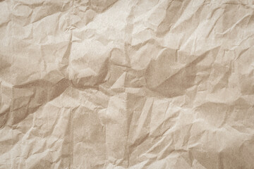 Obraz premium Old paper vintage texture surface for background. Recycle pale brown paper crumpled texture, Cream color recycled kraft paper texture blank with copy space for text.