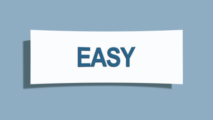 Easy. A card isolated on blue background.